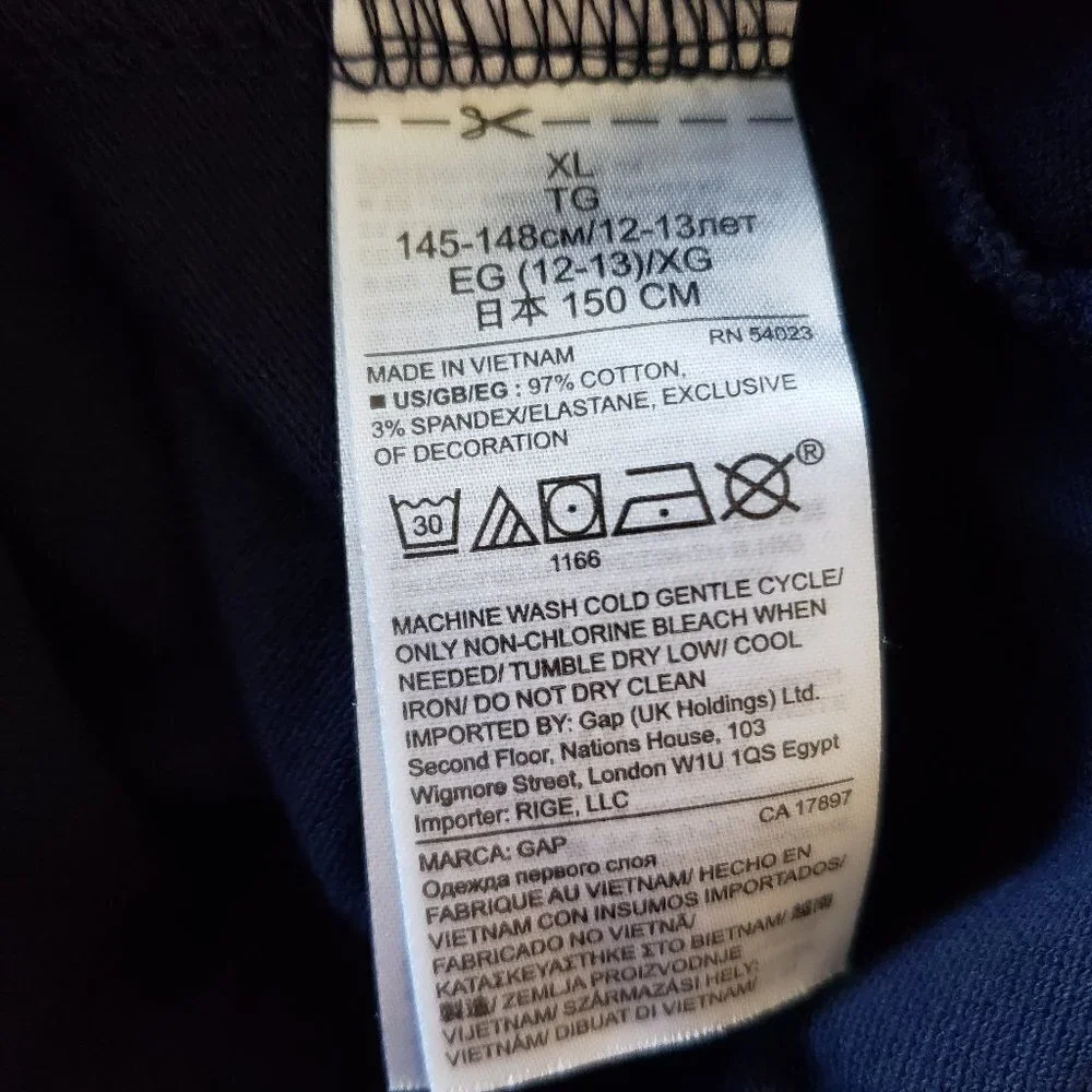 Gap Navy Long Sleeve Polo - Size XL (12)